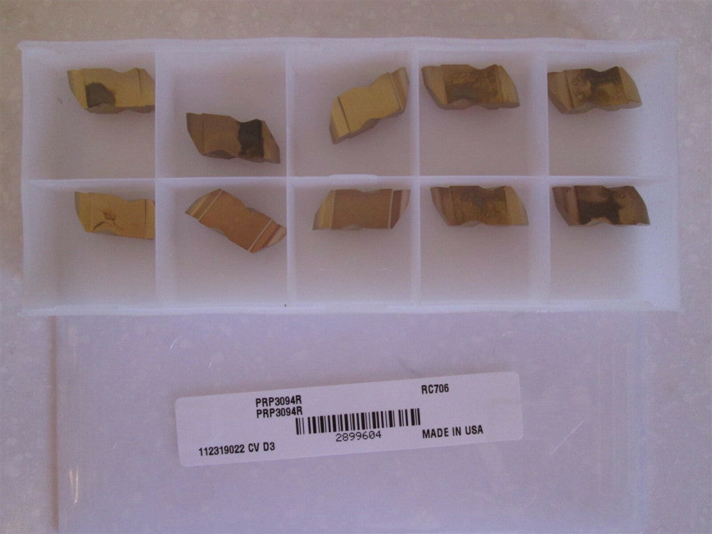 PRP3094R RC706 Powrnotch Carbide Grooving Inserts NEW USA - Lot of 10 