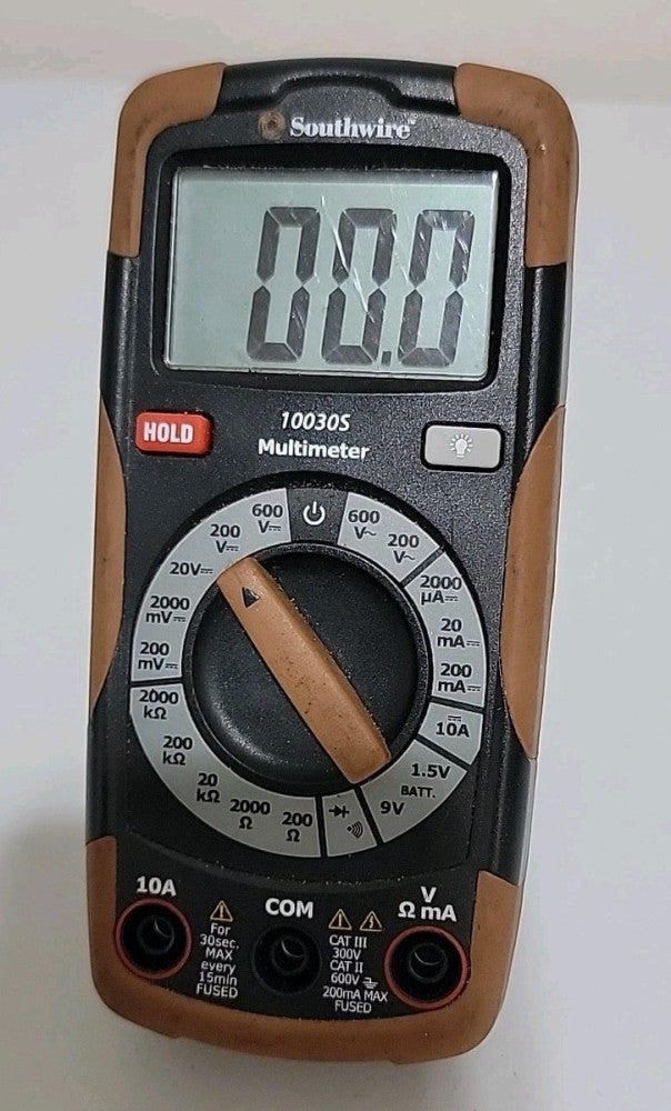 SOUTHWIRE 10030S Manual Ranging Multimeter *missing Leads Probes* Tested Works