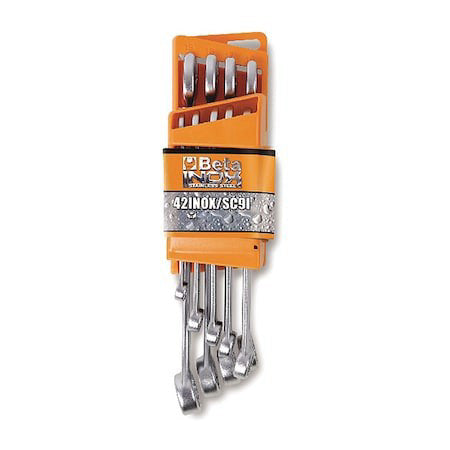Beta 000420387 42Inox Stainless Steel Combination Wrench Set, Metric 8Mm-19Mm