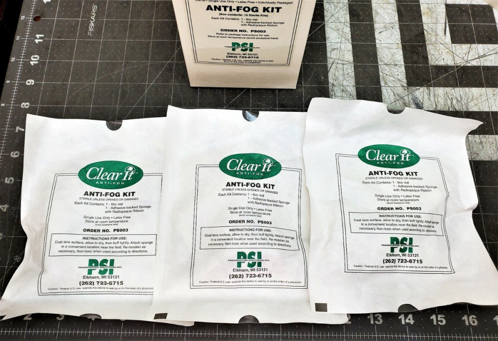 3 Pack Of Clear It Anti-Fog Kits Eyeglasses, Goggles, Face Masks, Visors [B0TP]