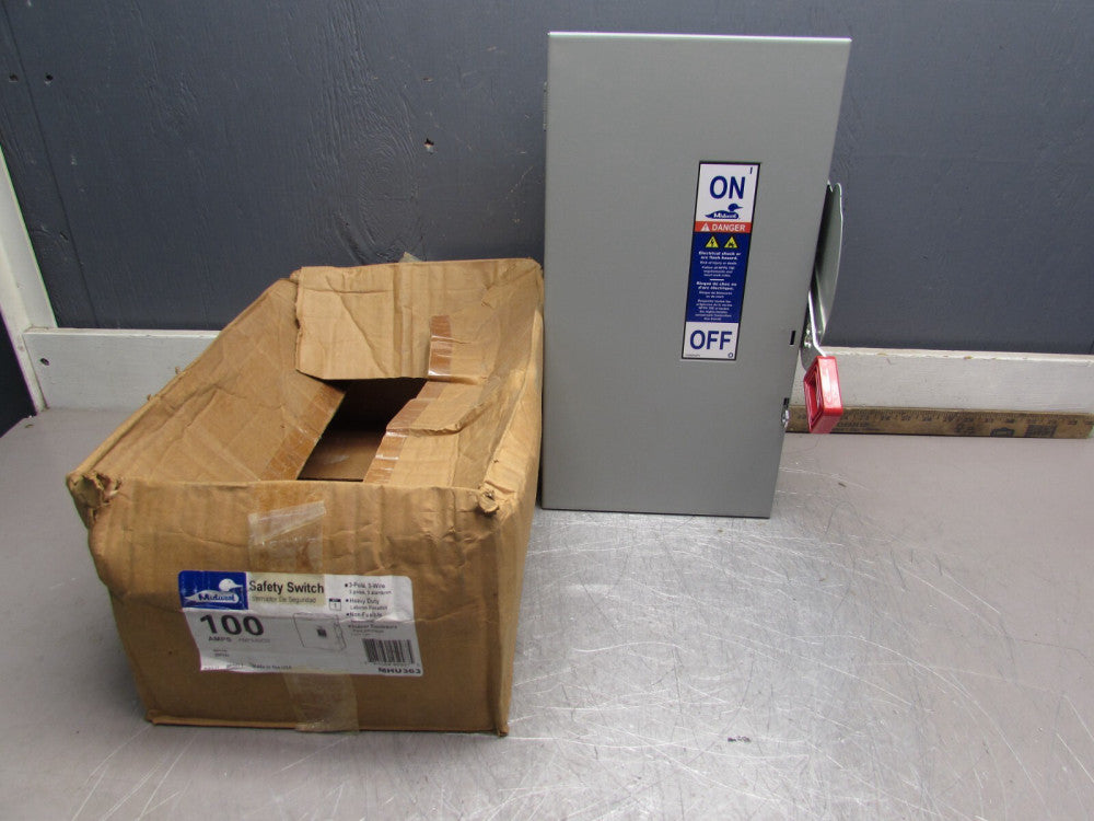 MIDWEST ELECTRIC MHU363 ENCLOSED SAFETY SWITCH ,3P/100A/600V, NEW!MAKE OFFER!