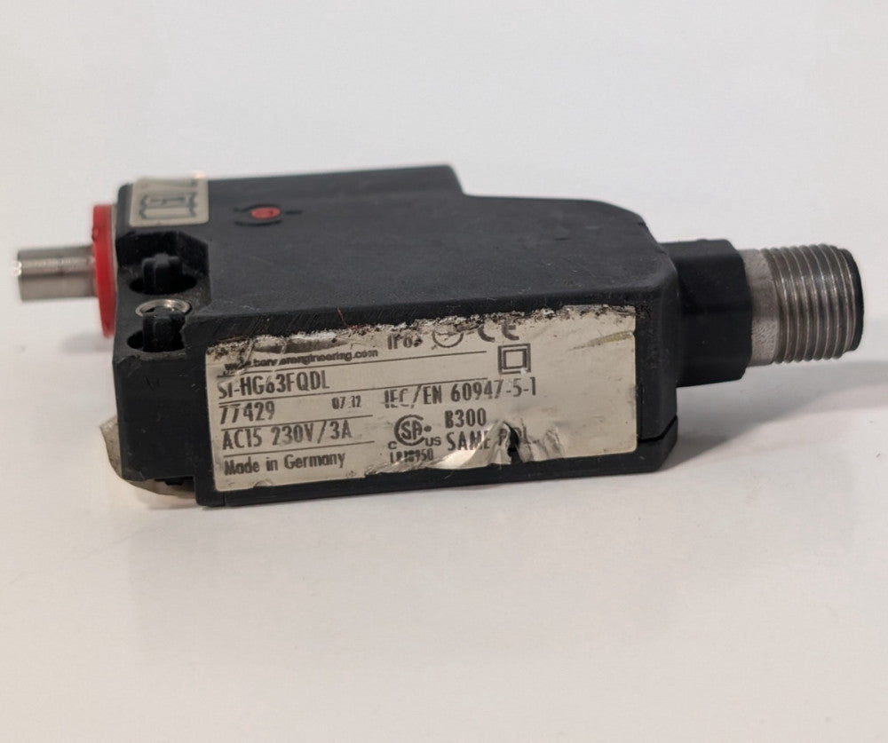 Banner Engineering SI-HG63FQDL Hinge Safety Interlock Switch, B300, 3A, 230V