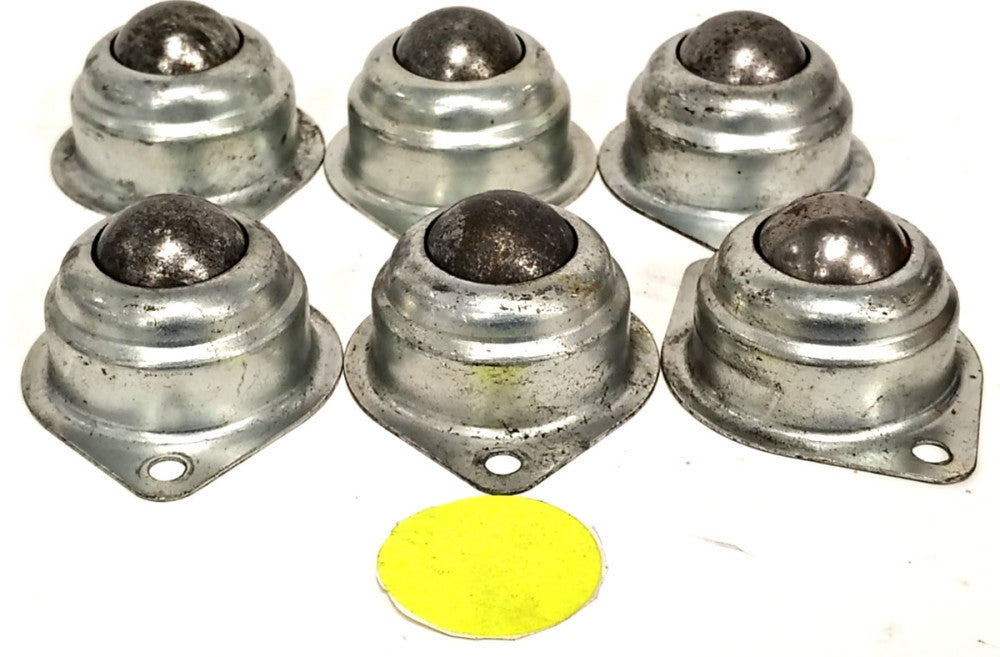 UNBRANDED 1" CONVEYOR TRANSFER ROLLERS 7/32" BOLT HOLES STEEL ***LOT OF 6***