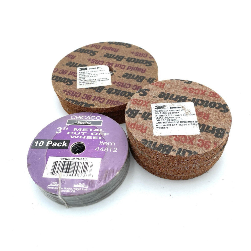 3M Scotch Brite & Chicago Electric Cut-Off Wheels (17 pcs)