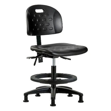 Zoro Select Br-Hpmbch-Rg-T0-A0-Bf-Rg-Blk Esd Task Chair, No Arms, 19-3/4" To