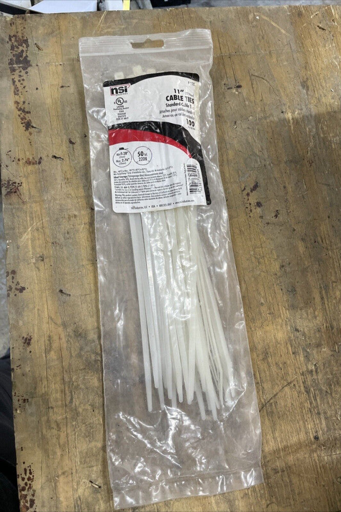 NSI 1150 11.1 INCH STANDARD DUTY CABLE TIES QTY. 100