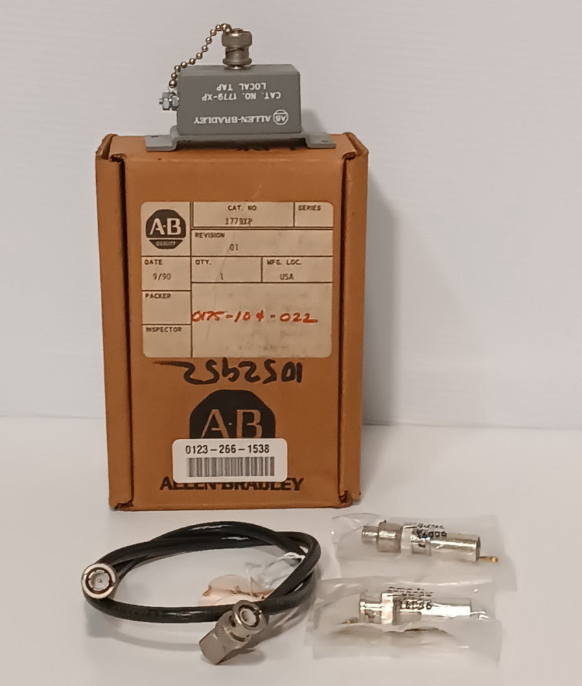 Allen Bradley 1779-XP Network Local Tap with AMP 225886-6 Plugs & Coaxial Cable