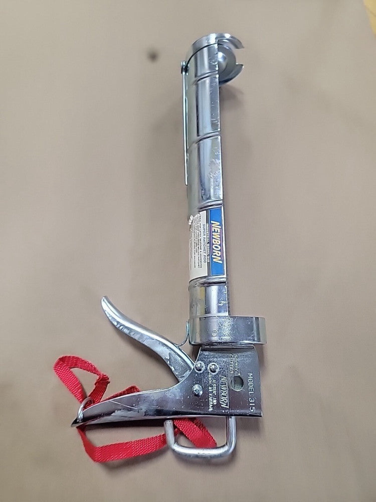 Newborn 315 Caulk Gun, 29 Oz Container Size, Steel, 6:01, Half Barrel Frame