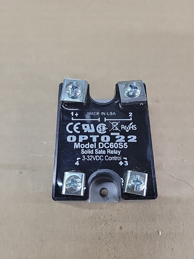 New Old Stock Opto 22 Model: DC60S5 Solid State Relay.  3 - 32 VDC Control  