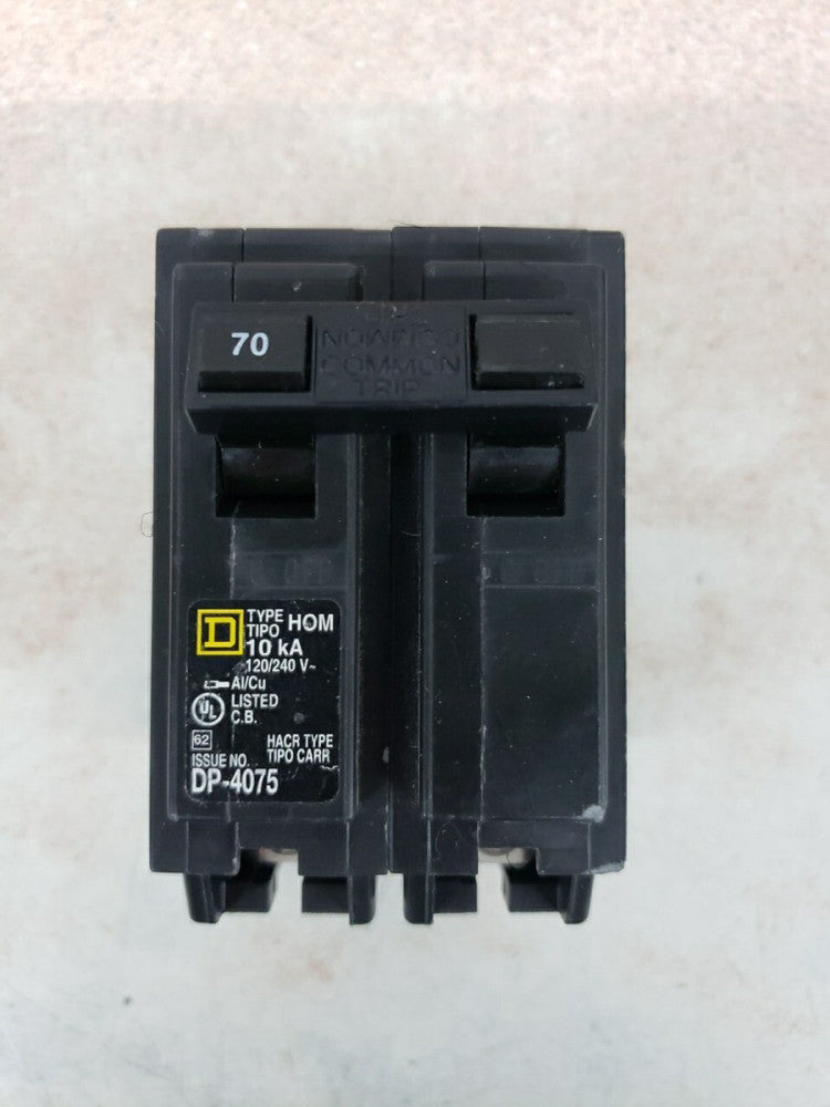 1) New Take Out! Square D HOM270 Breaker 70A 120/240V 10kA 2P W#