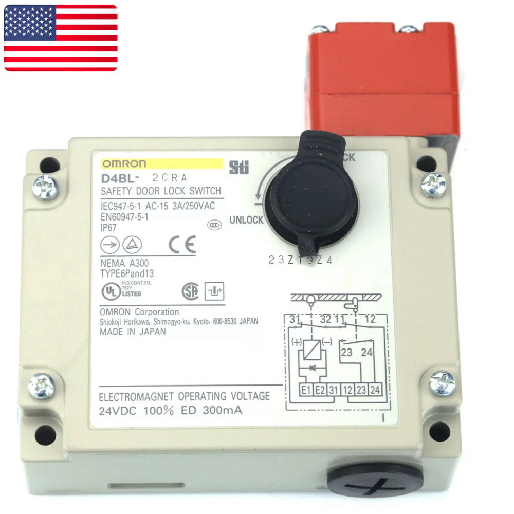 New OMRON D4BL-2CRA Guard Lock Safety-door Switch - US Stock