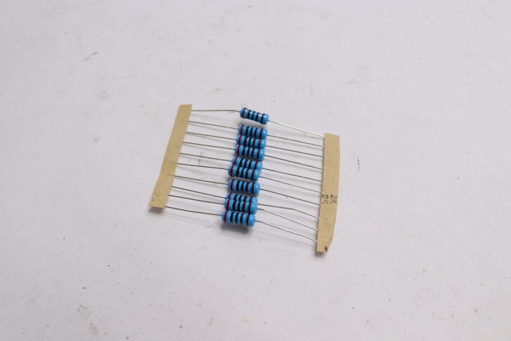 (10-Pk) Metal Film Resistor 1/4W 2K Ohms 83-1030