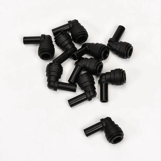 (10) CASE IH 724093 3/8 TUBE X STEM ELBOW BLACK