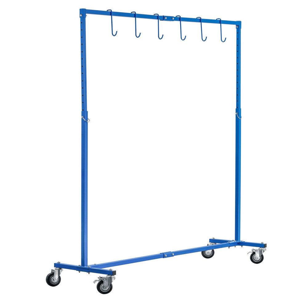 7-Foot Adjustable Height Paint Hanger Drying Rack, Auto Body Shop Painting Stand