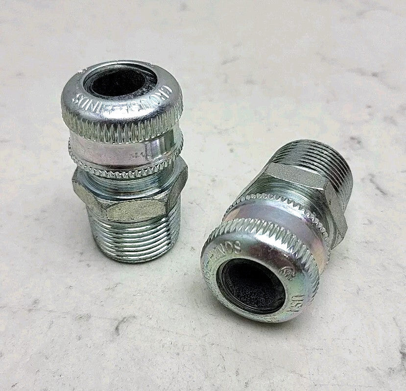 2 Pack Eaton Crouse Hinds CGB294 Cable Gland Connector 0.375-0.500" 3/4" Npt
