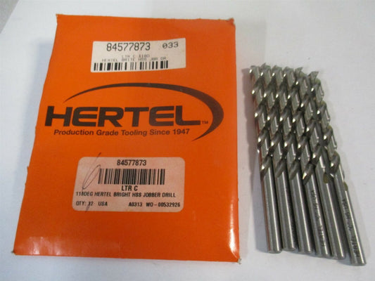 (84577873) Letter C 2-3/4" x 4" 118° High Speed Steel Jobber Drill - Pack of 6 