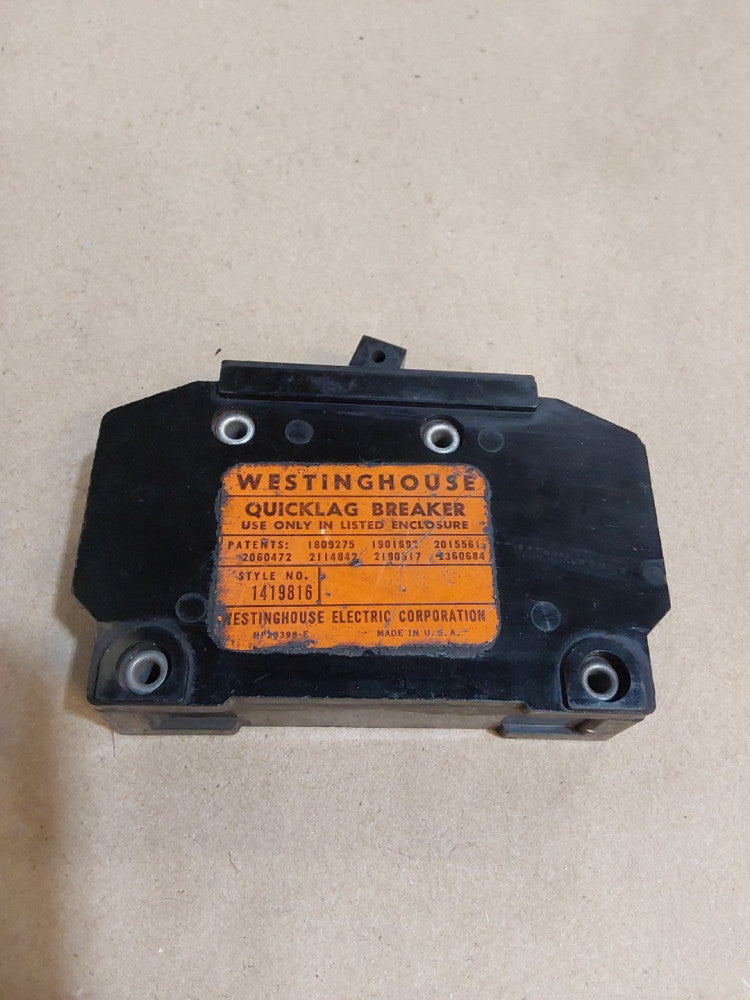 Westinghouse 1419816 Feed Thru 50 amp 1 pole 120v Circuit Breaker