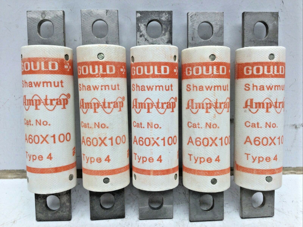 GOULD FERRAZ SHAWMUT A60X100 AMPTRAP TYPE 4 FUSE 100 AMP 600VAC (5 PACK)