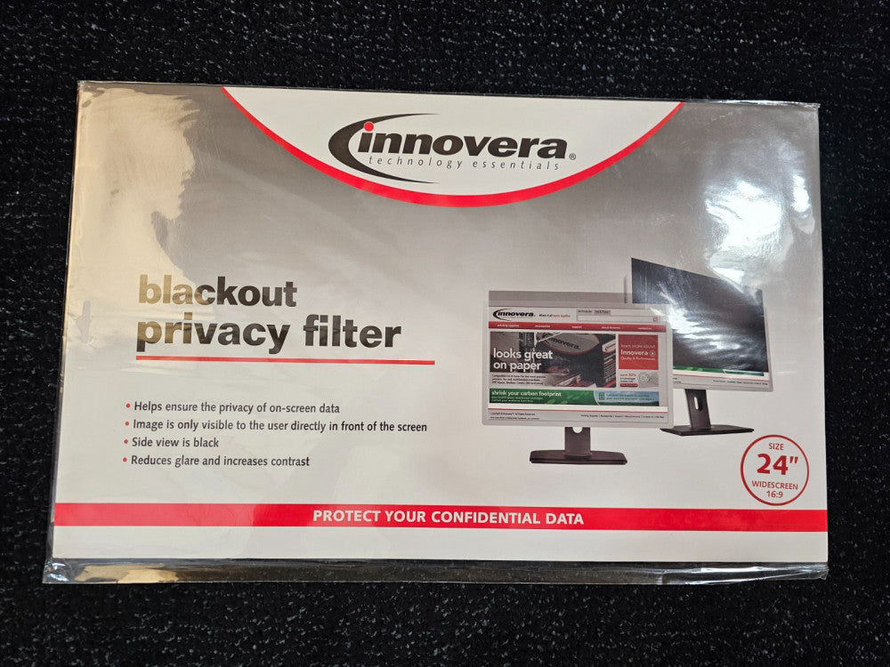 Innovera IVRBLF24W9 16:9 Aspect Ratio Blackout Filter for 24" Widescreen Monitor
