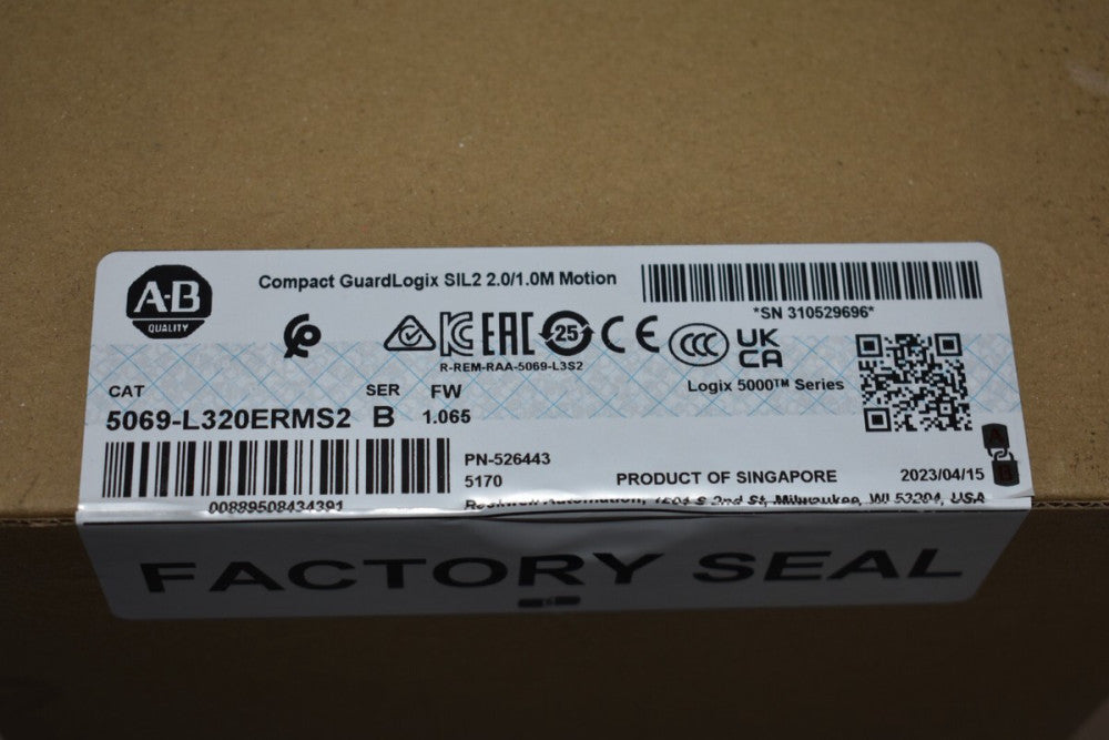 5069-L320ERMS2 Allen-Bradley 5069L320ERMS2 CompactLogix 2MB Enet Controller 