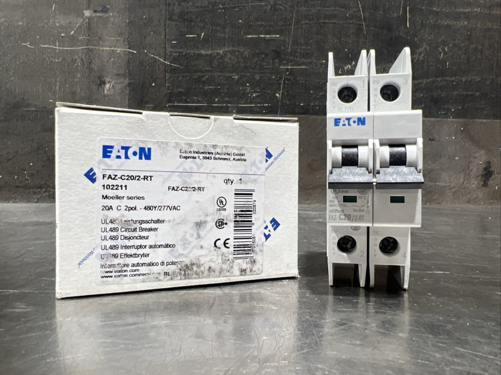 Eaton NSB FAZ-C20/2-RT Din Rail Mounted Circuit Breakers EA Nos Surplus