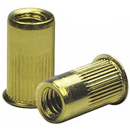 Zoro Select Cak2-1032-225-50 Rivet Nut, #10-32 Thread Size, 0.34 In Flange