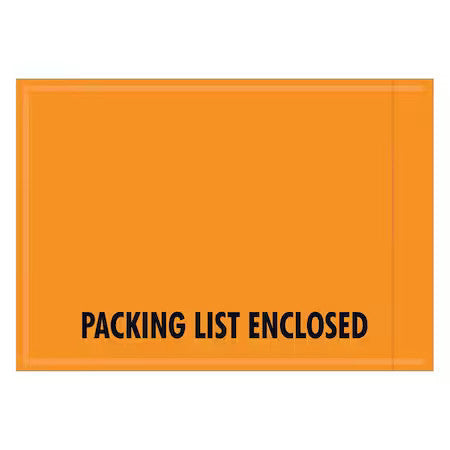 Zoro Select 39Uk63 Mil-Spec Pcking Lst Enclsd Envpes,4 1/2X6",Orng,Pk1000
