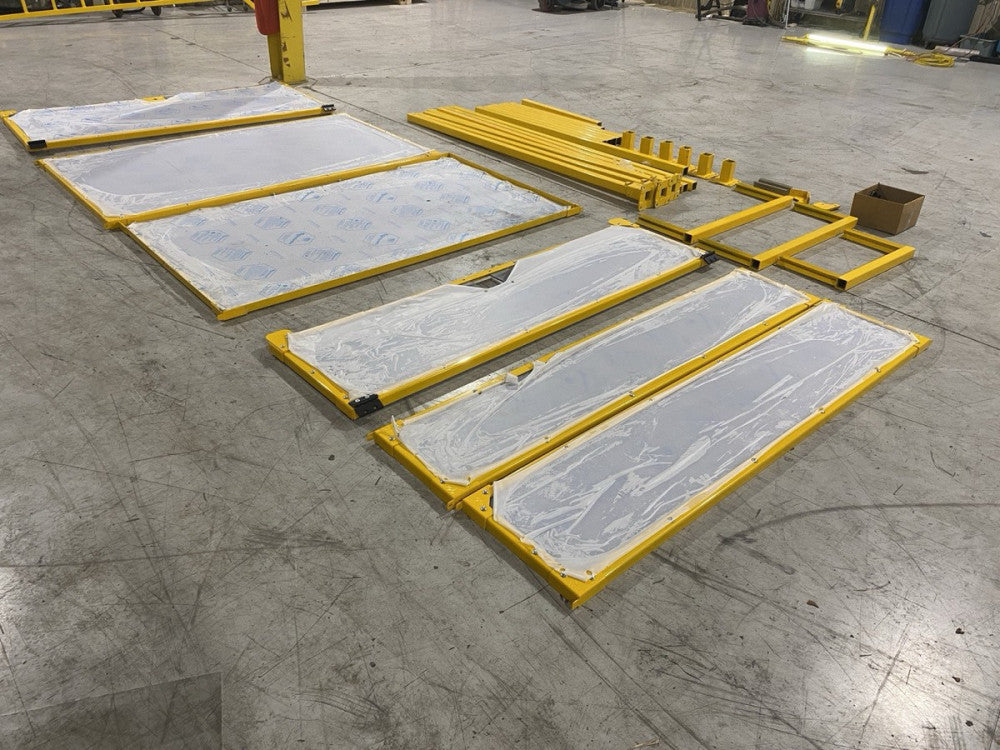AGS Automated Guarding Systems LOT OF 6 Panels and Misc. Supports