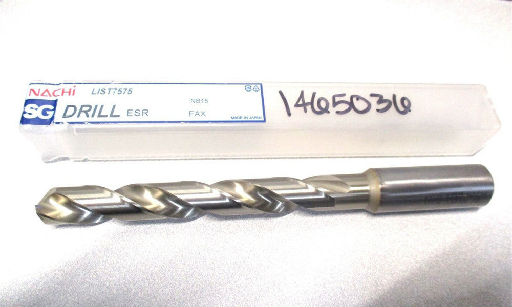 Nachi (1465036) 19/32 x 7-1/4 2-Flute 135° RH HSCO Split Point Jobber Drill