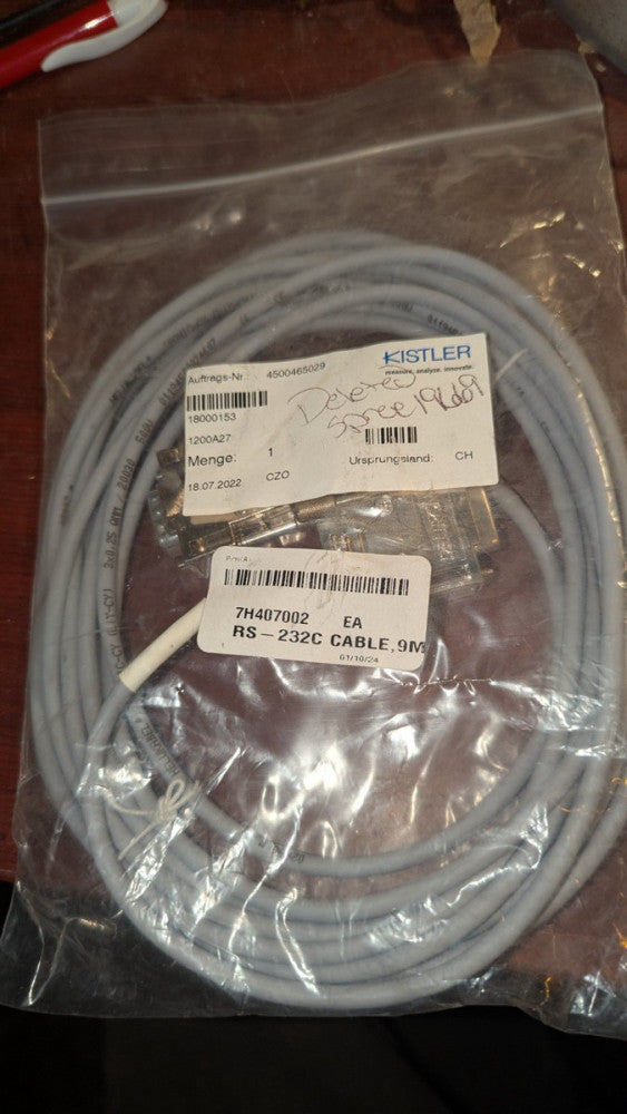 (1) Kistler RS232C Connecting Cable 1200A27 New