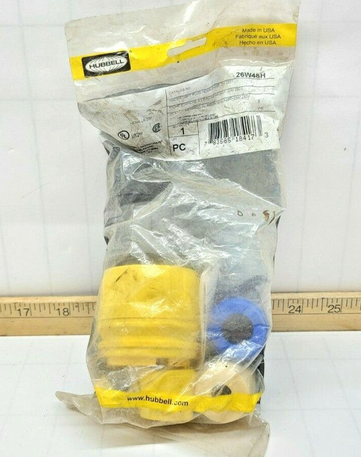 New Hubbell 20 Amp Watertight Twist Lock Plug 250 VAC NEMA L6-20P  26W48H