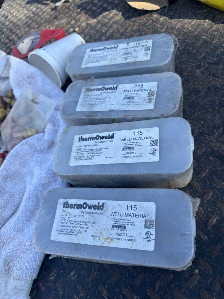 Lot of 4 packs of 10 sealed tubes #115 thermOweld Weld Material