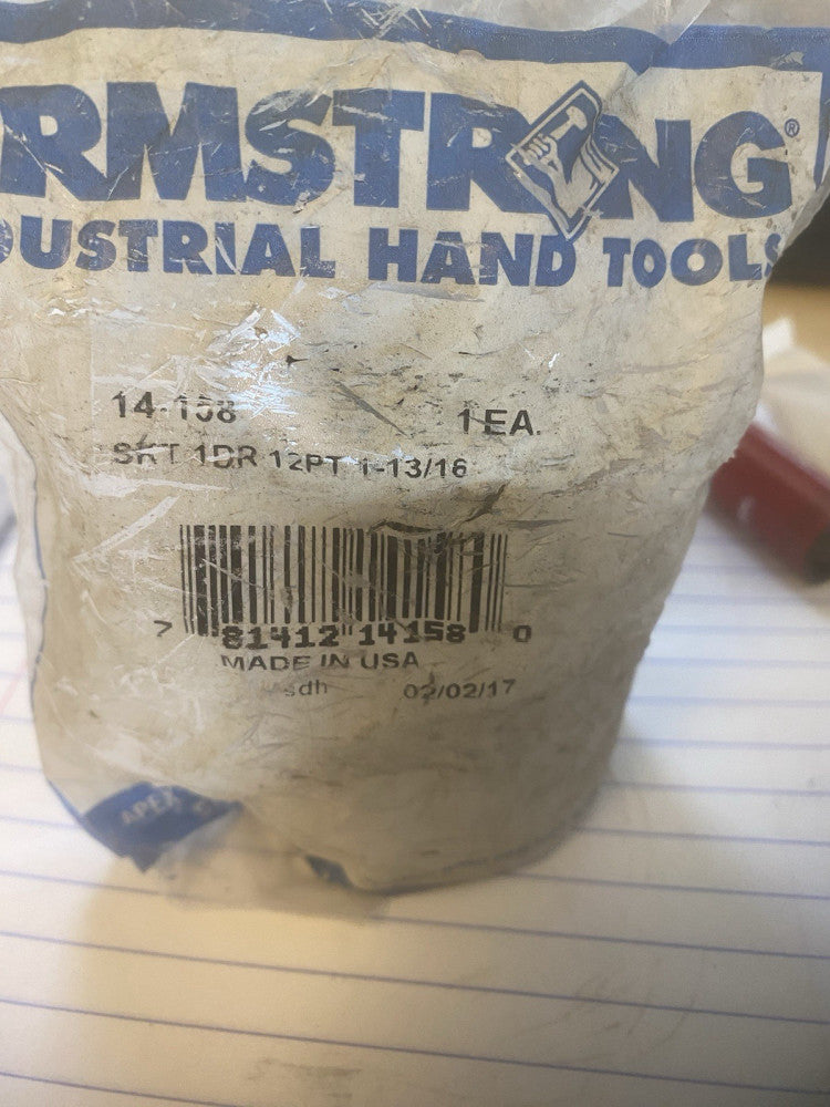 BRAND NEW ARMSTRONG 14-158 1-13/16" 12 Point Socket 1"