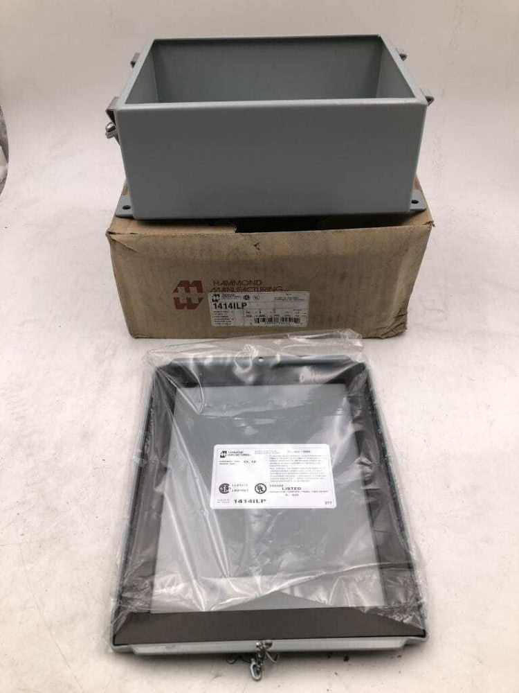 Hammond Manufacturing 1414ILP Steel Junction Box 10" X 8" X 4" -NIB