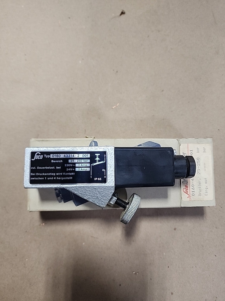 Suco 0160-43314-2-001 Pressure Switch IP65 25-250 Bar 220V 2 amp