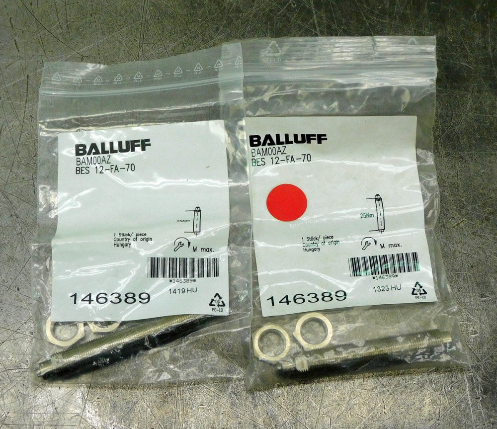Lot of (2) Balluff Proximity Switch BES BES12-FA-70 146389 BAM00AZ Sensor