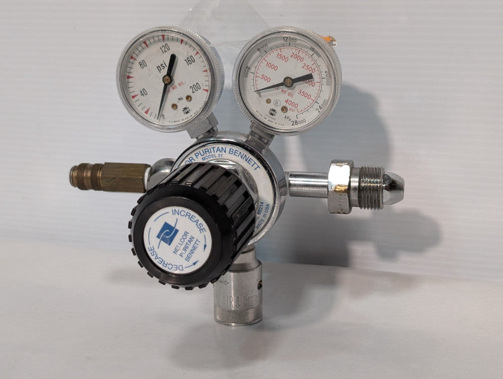 Nellcor Puritan Bennett 0-293101-XX Model 31 Gas Pressure Regulator, 2 Gauge