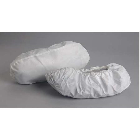 Alpha Pro Tech Sh-E1312-Bh Disposable Shoe Covers, Vinyl, White, Slip Resistant