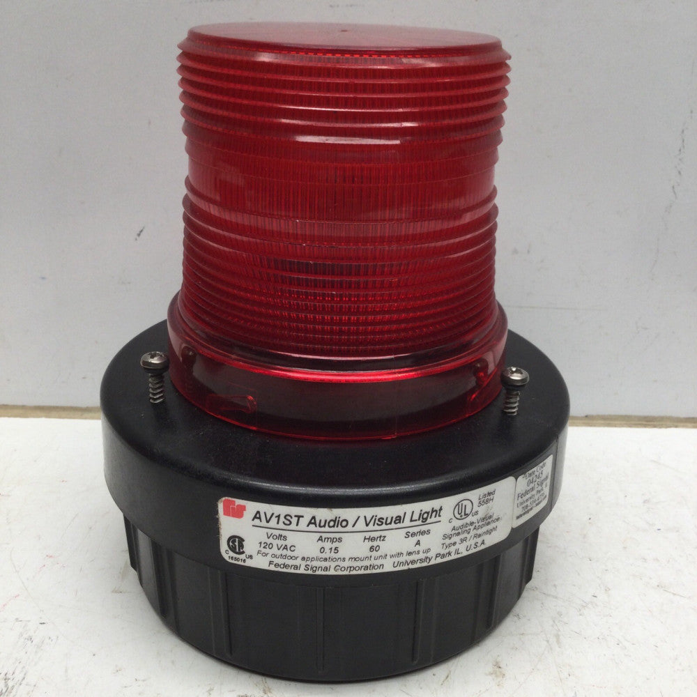 Federal Signal AV1ST Audio/Visual Light, 120VAC, 0.15 Amps, 60Hz Series A