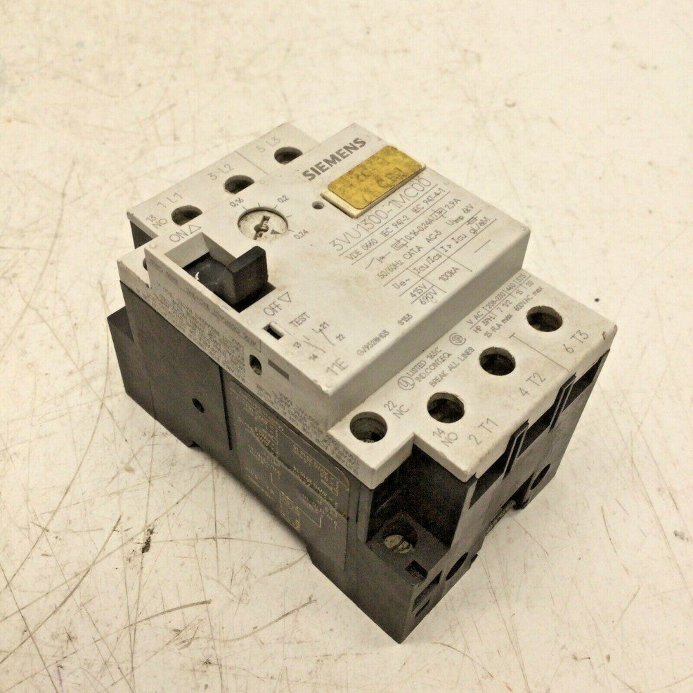Siemens 3VU1300-1MC00 Motor Starter Protector .16 - .24 Amp 3VU13001MC00