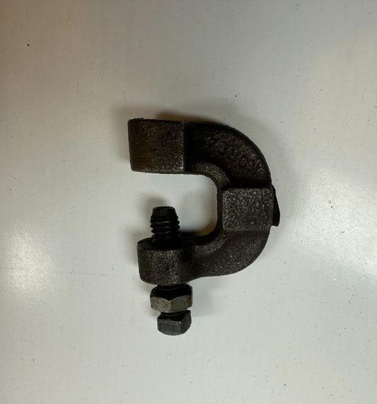 1/2" Beam Clamp Black Malleable Iron C-Clamp with Lock Nut (Box of 100) NEW