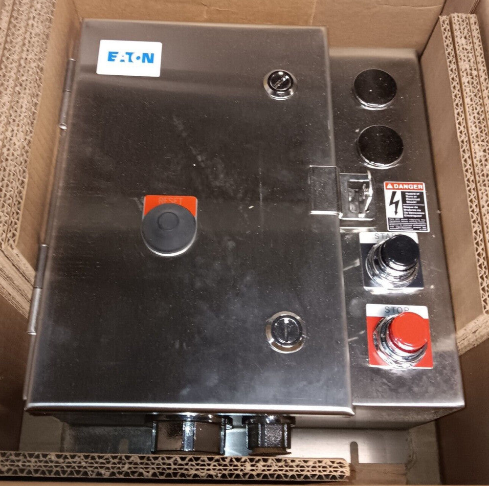 NEW EATON ECN07A4CBA SIZE 00 4X ENCLOSED MOTOR STARTER 120V COIL AN19DN0