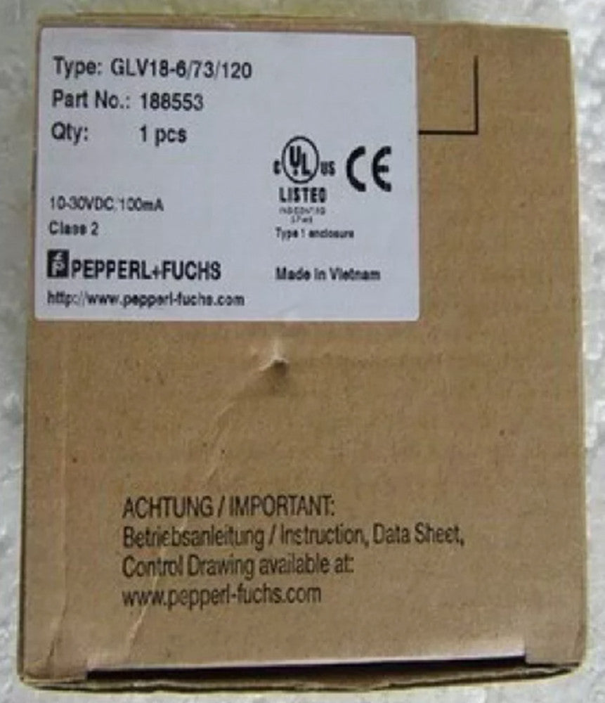 One Brand New Pepperl+Fuchs Sensor GLV18-6/73/120