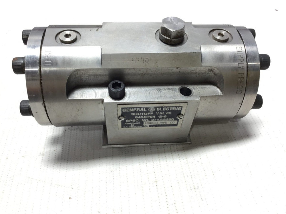 General Electric (GE) 843E704 G-6 Shutoff Valve Stainless Steel