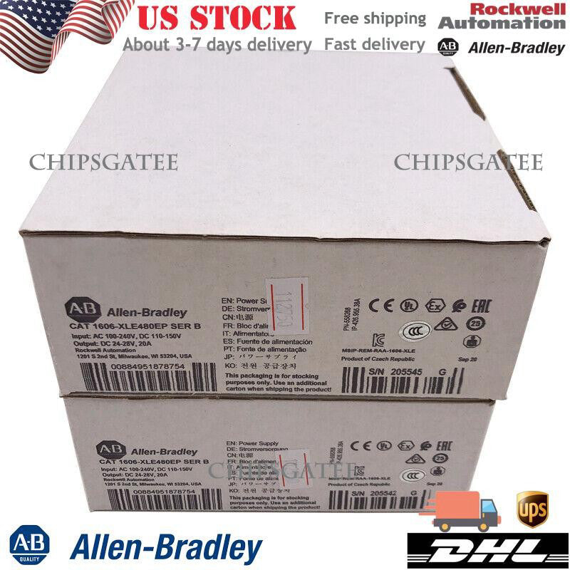 1606-XLE480EP XLE Power Supply 480W 24VDC 20A New AB Factory Seal US Free Tax
