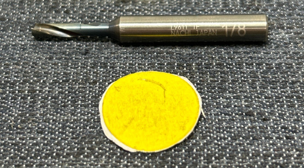 NACHI AQUA EX DRILL BIT L9611 1/8" SOLID CARBIDE FLAT BOTTOM OAL 2"