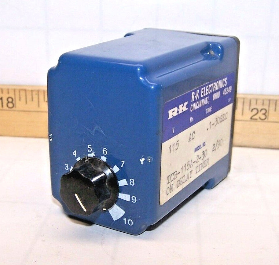 RK Electronics Time Delay Relay 0.1-30 Seconds 115 VAC  TCB-115A-2-30
