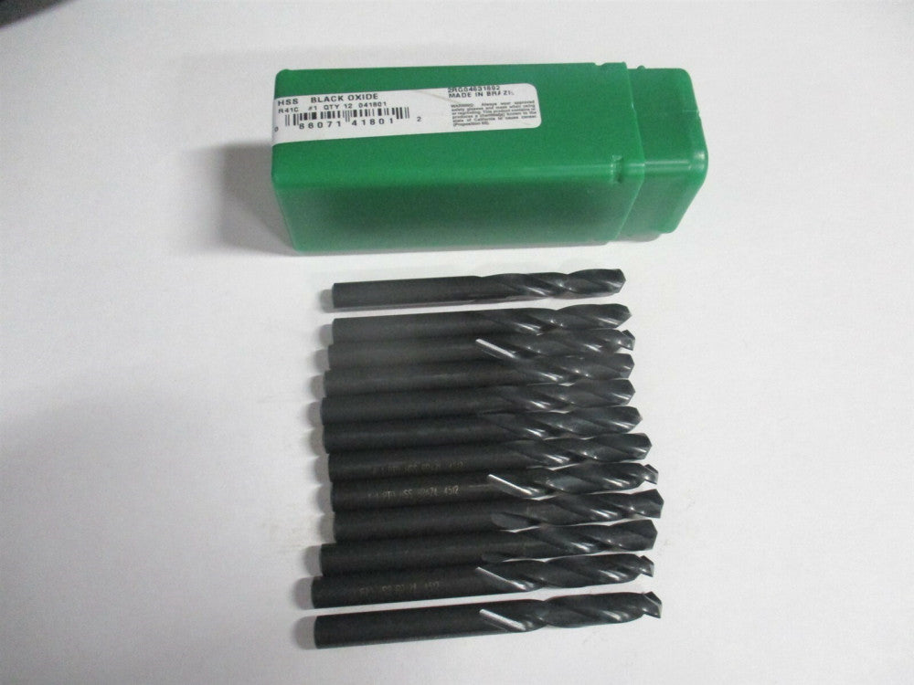 Precision (041801) #1 135° 1-5/16 x 2-7/16 HSS Spiral Machine Drill Bit - Qty 12