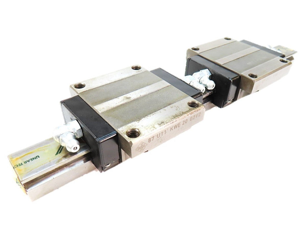 INA  87 U11 KWE 20 G2V2  KWE20 2x 20mm Linear Blocks Plus 250mm Rail  NEW