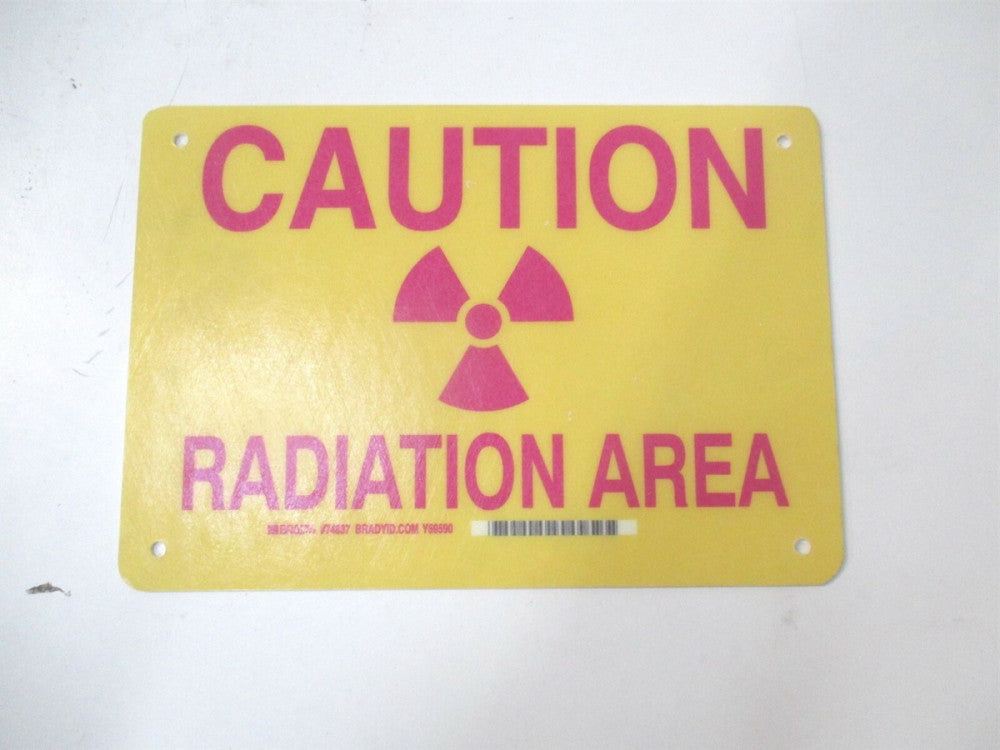 Brady (74837) 7" x 10" Fiberglass Caution Radiation Sign With Mounting Holes